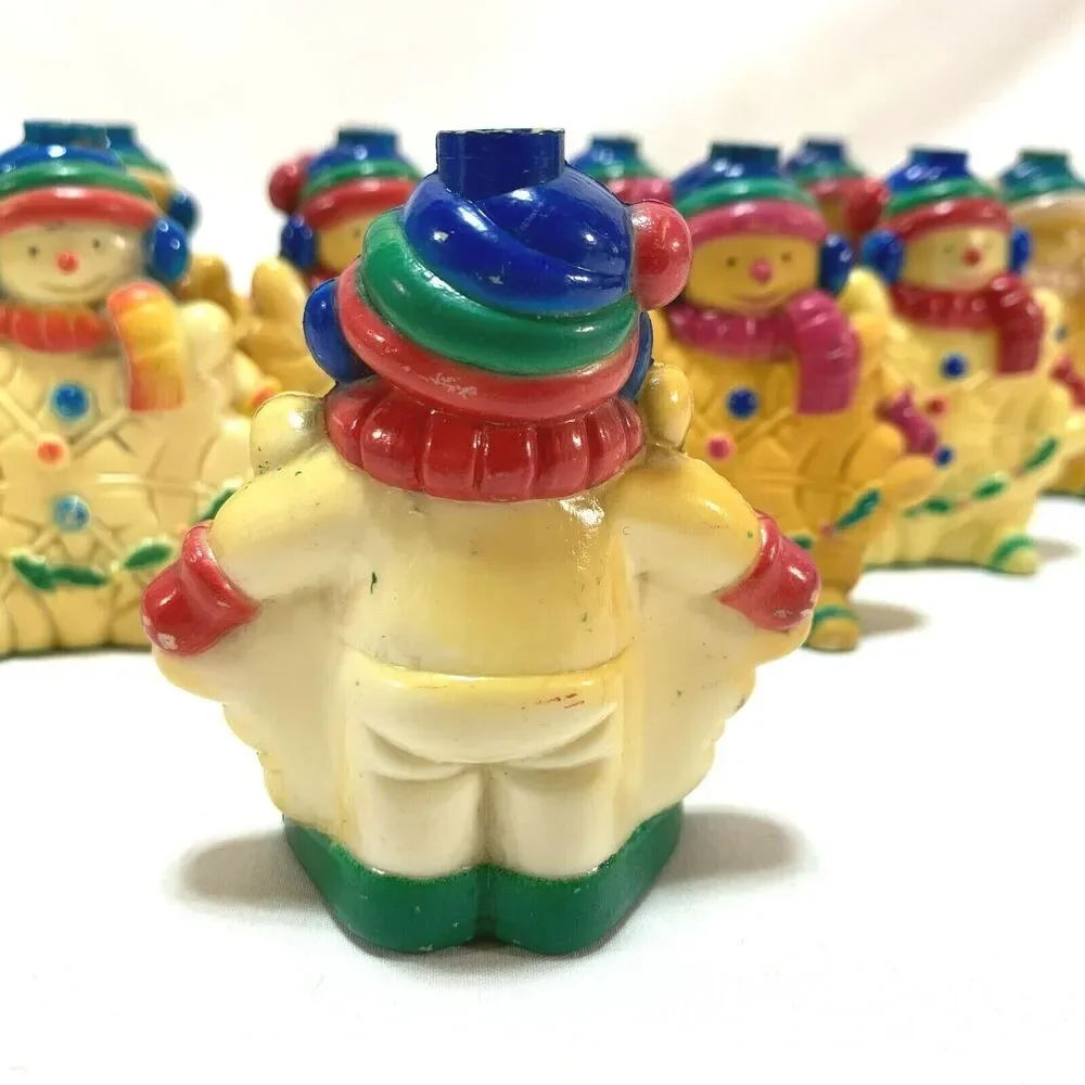 12 Vintage Snowman Christmas Light Covers Snowflake 3